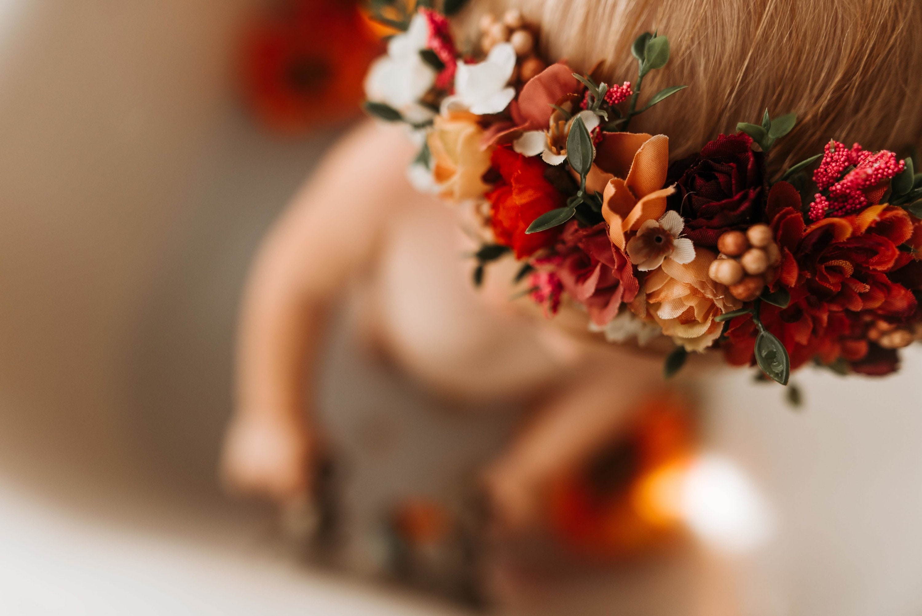 Toddler with Blonde Hair and Flower Crown - wide 3