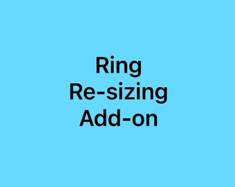 Puede incluir: Texto sobre un fondo azul claro que dice "Ring Re-sizing Add-on".