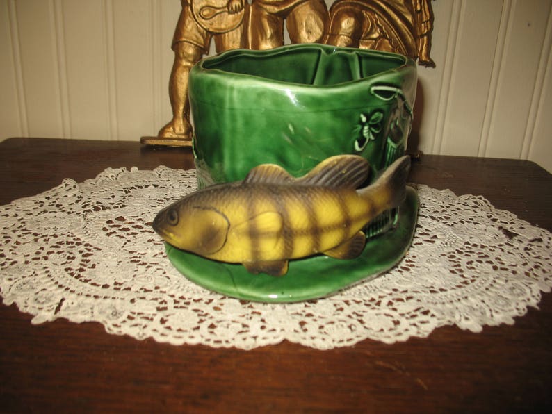 planter. Little trout fishing Hat planter rub ens originals japan vase