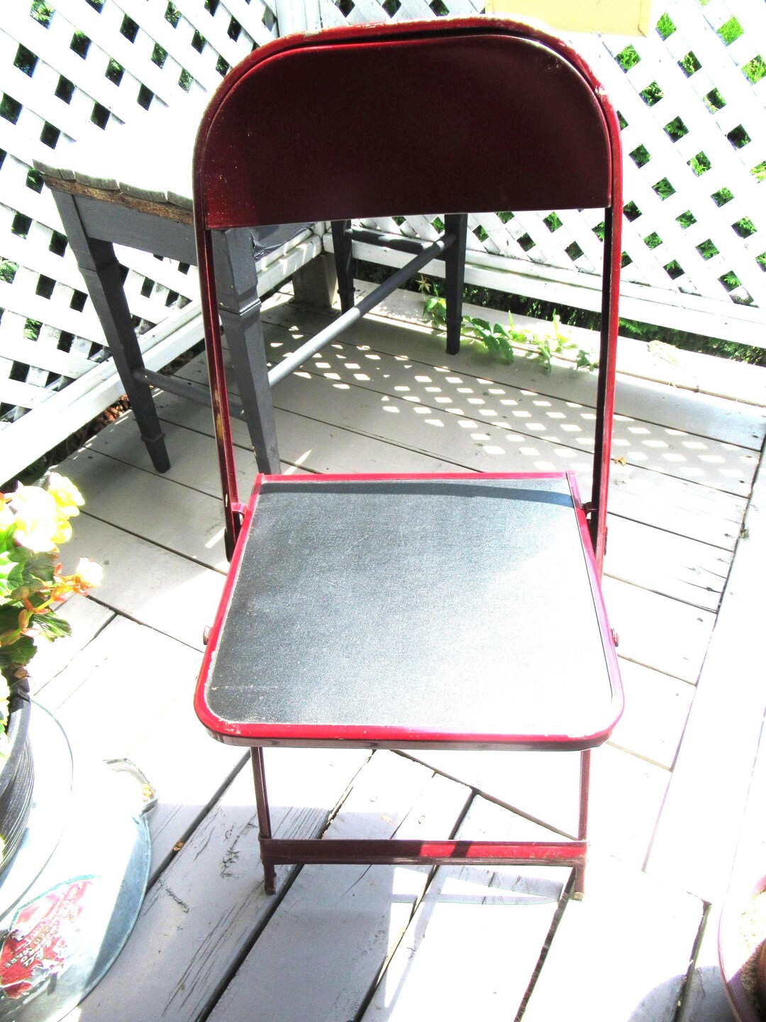 Folding Chair in Metal and Wood From the 50s/60s. - Etsy