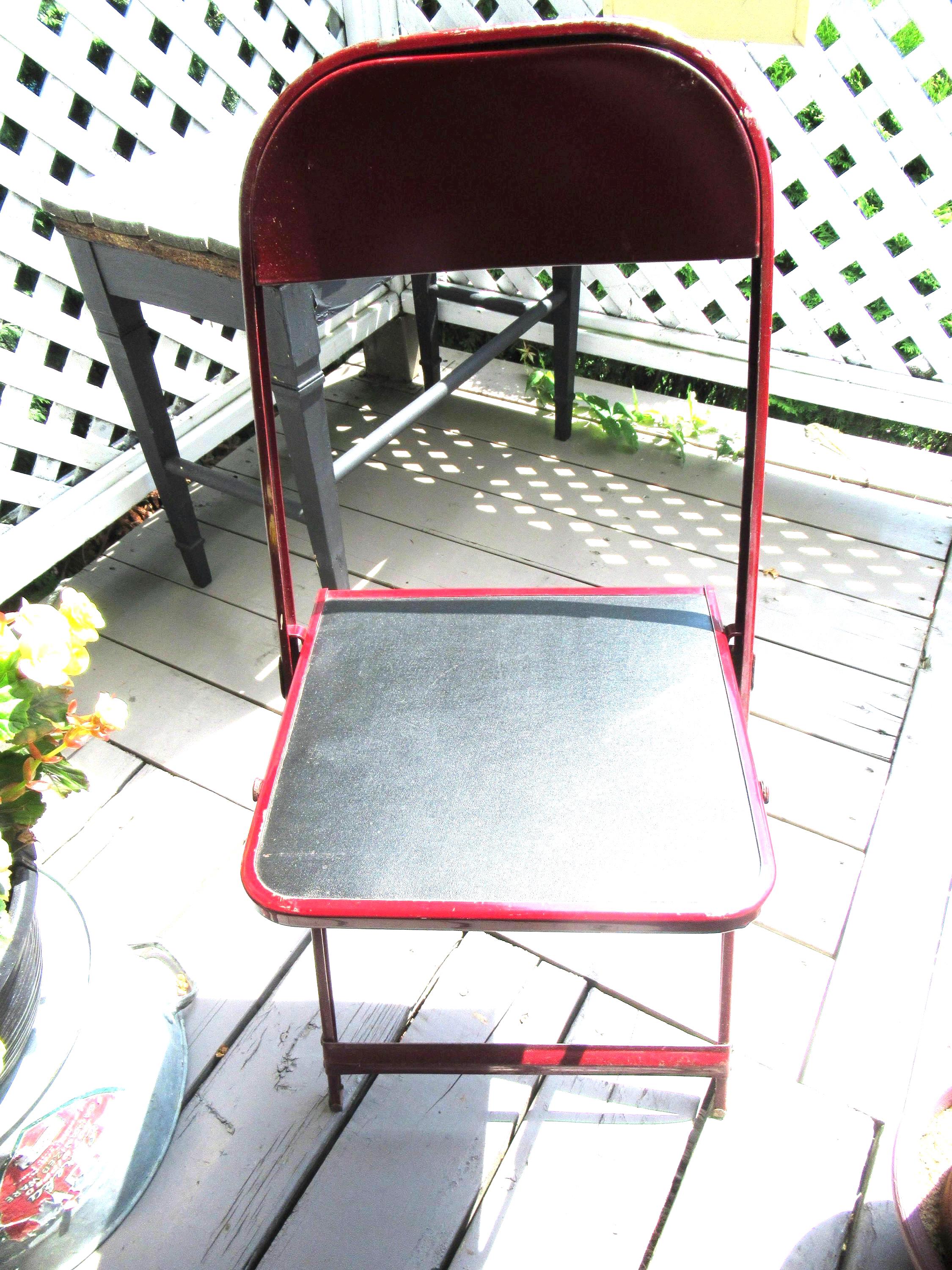 Folding Chair in Metal and Wood From the 50s/60s. - Etsy Folding Chair in Metal and Wood From the 50s/60s. - Etsy