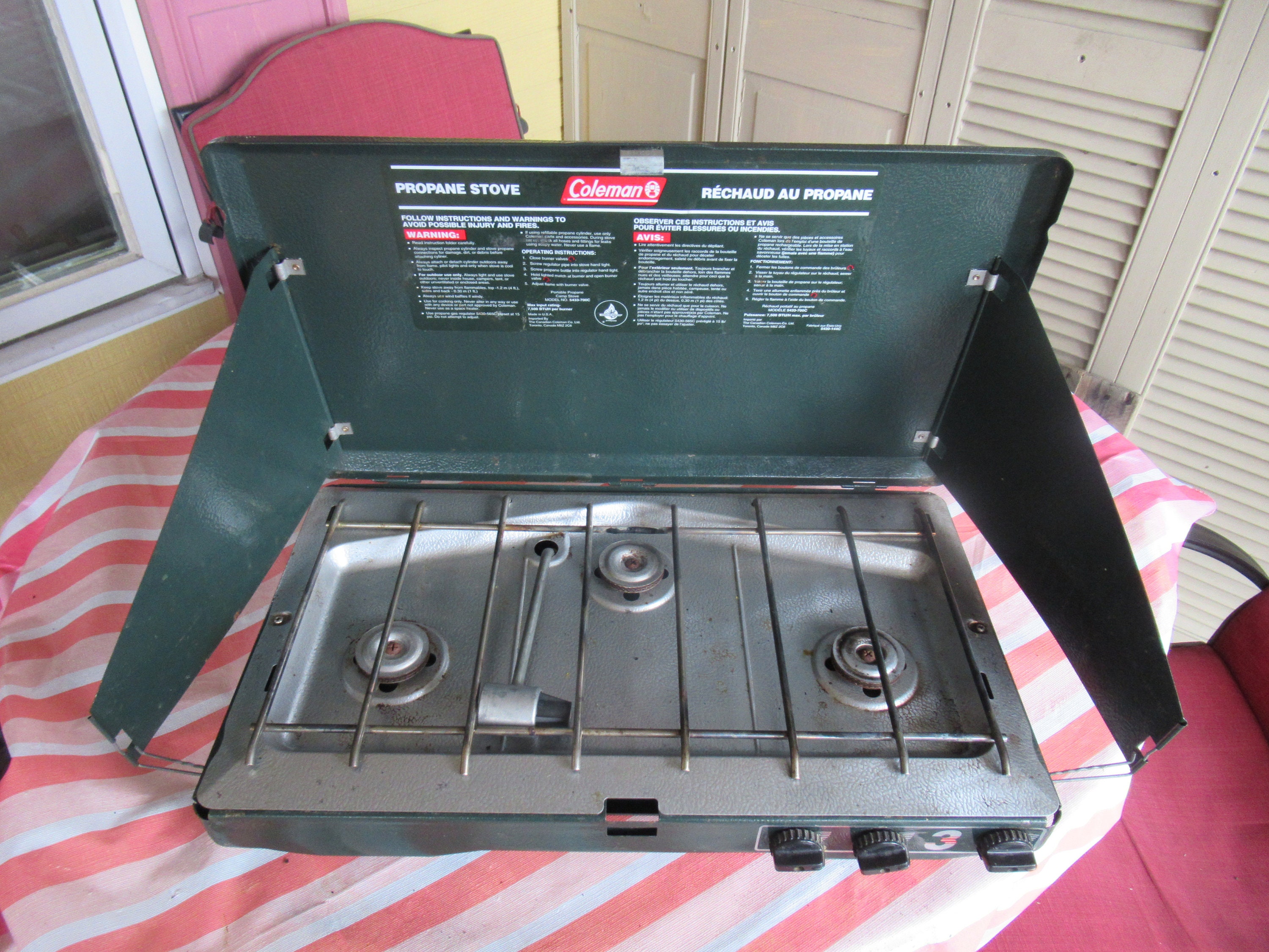 Vintage Coleman 3 Burner Propane Stove Model 5433 700c Etsy