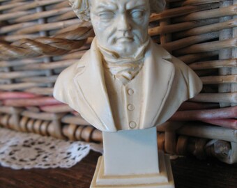 Bust of Ludwig van Beethoven. Sculpture G Ruggeri Italy.