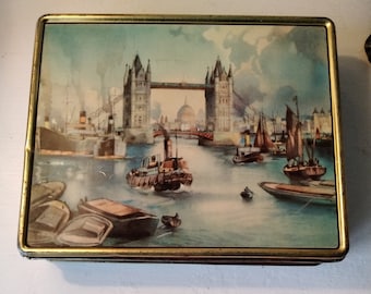 London bridge toffee metal box