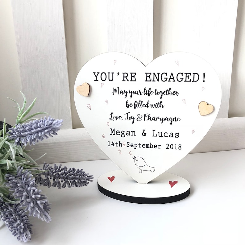 Engagement Gift Engagement Personalised Plaque for Happy Etsy