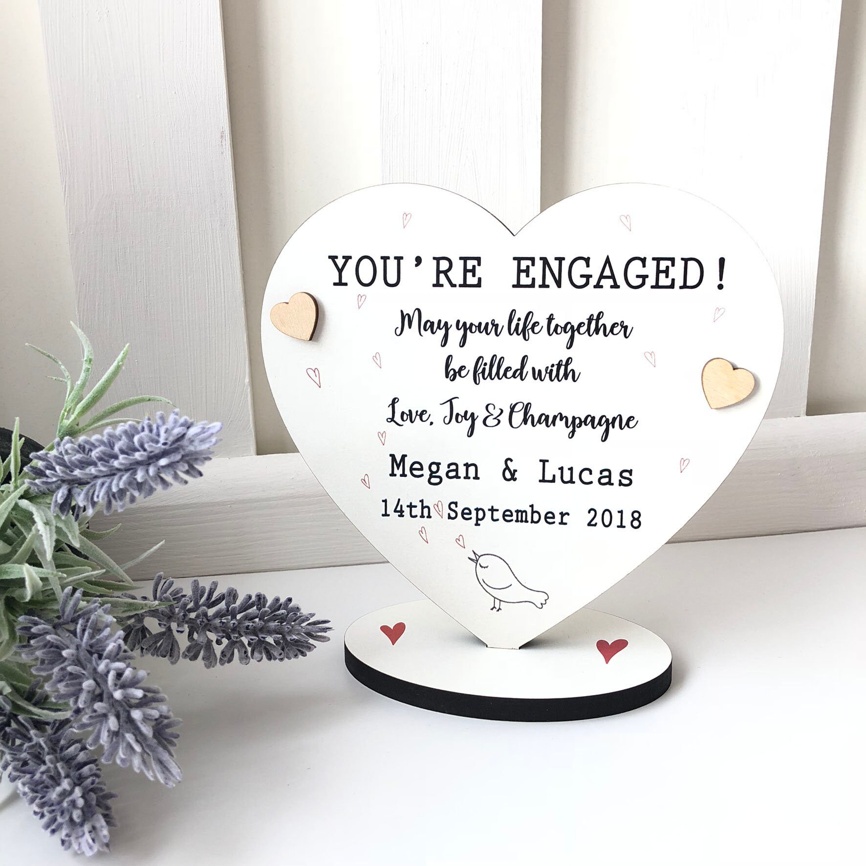 Engagement Gift Engagement Personalised Plaque for Happy Etsy