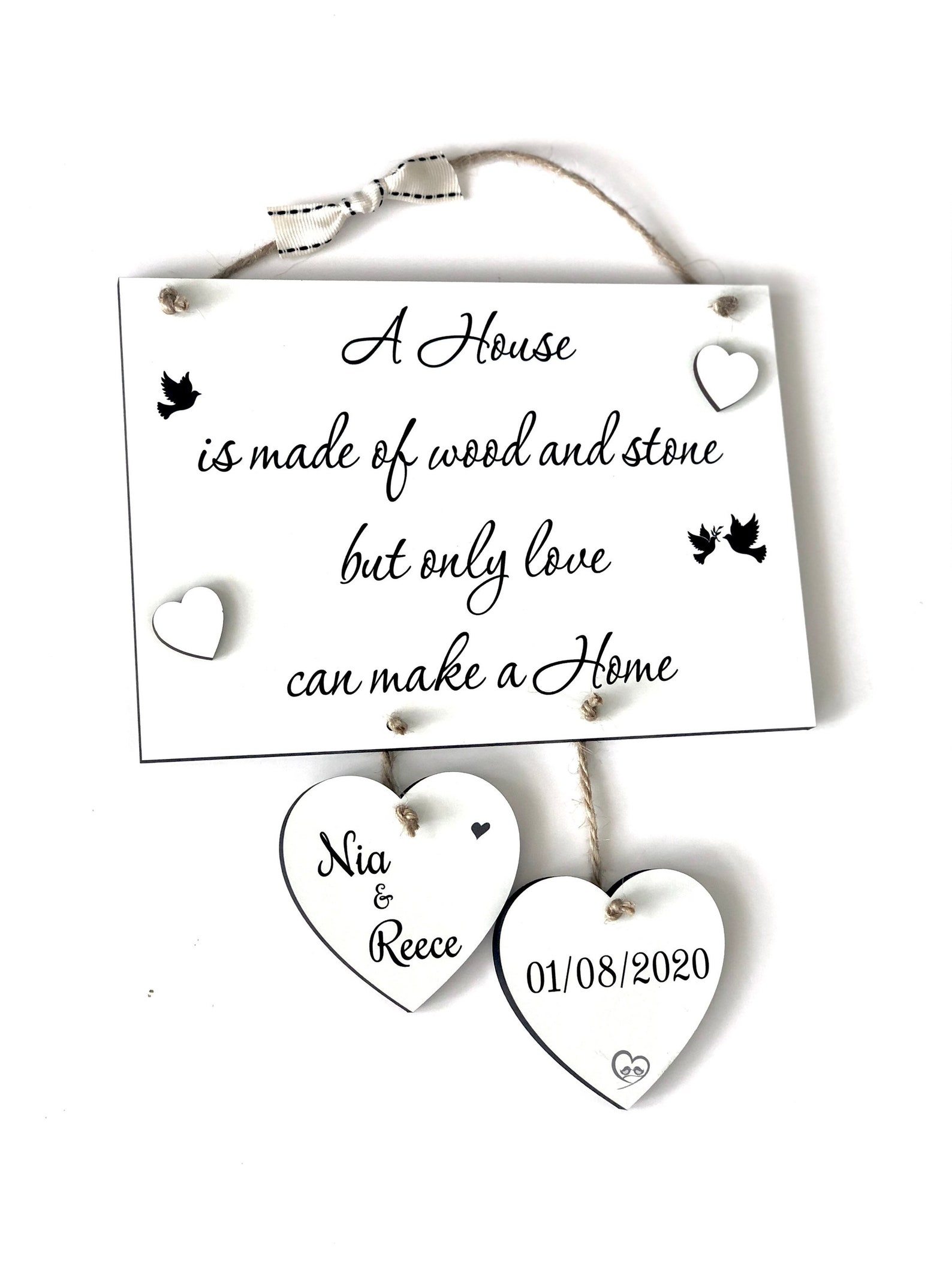 Personalised Home Gift Housewarming Wall Decoration New Home Etsy UK