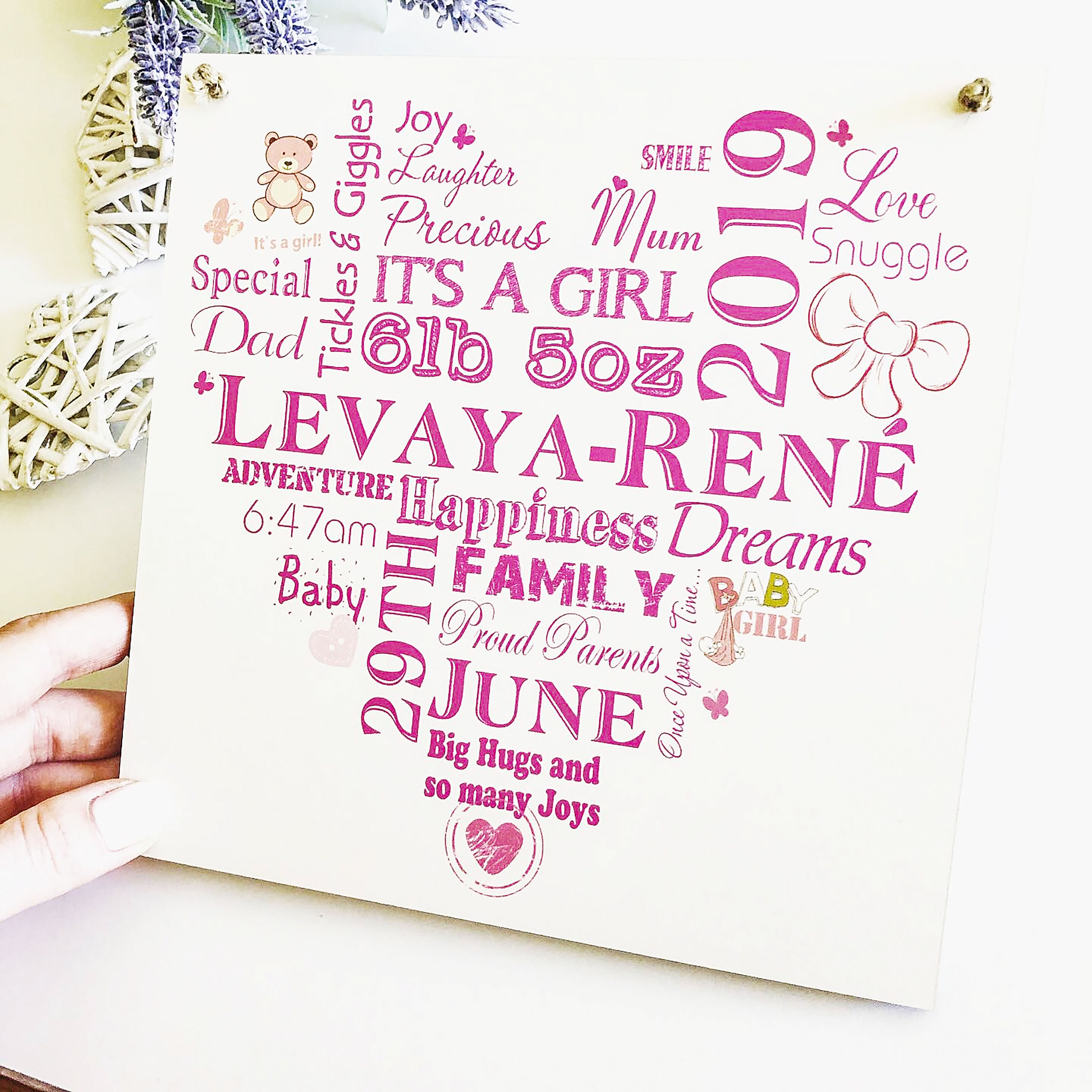 Personalised New Baby Wall Plaque New Baby Gift Keepsake for Etsy