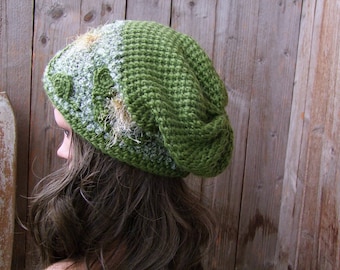 Wool Women Hat, Slouchy Knit Hat, Winter Hat, Hand Knit Hat, Daily Wear Beanie, Knitted Accessories, Fashion Hat