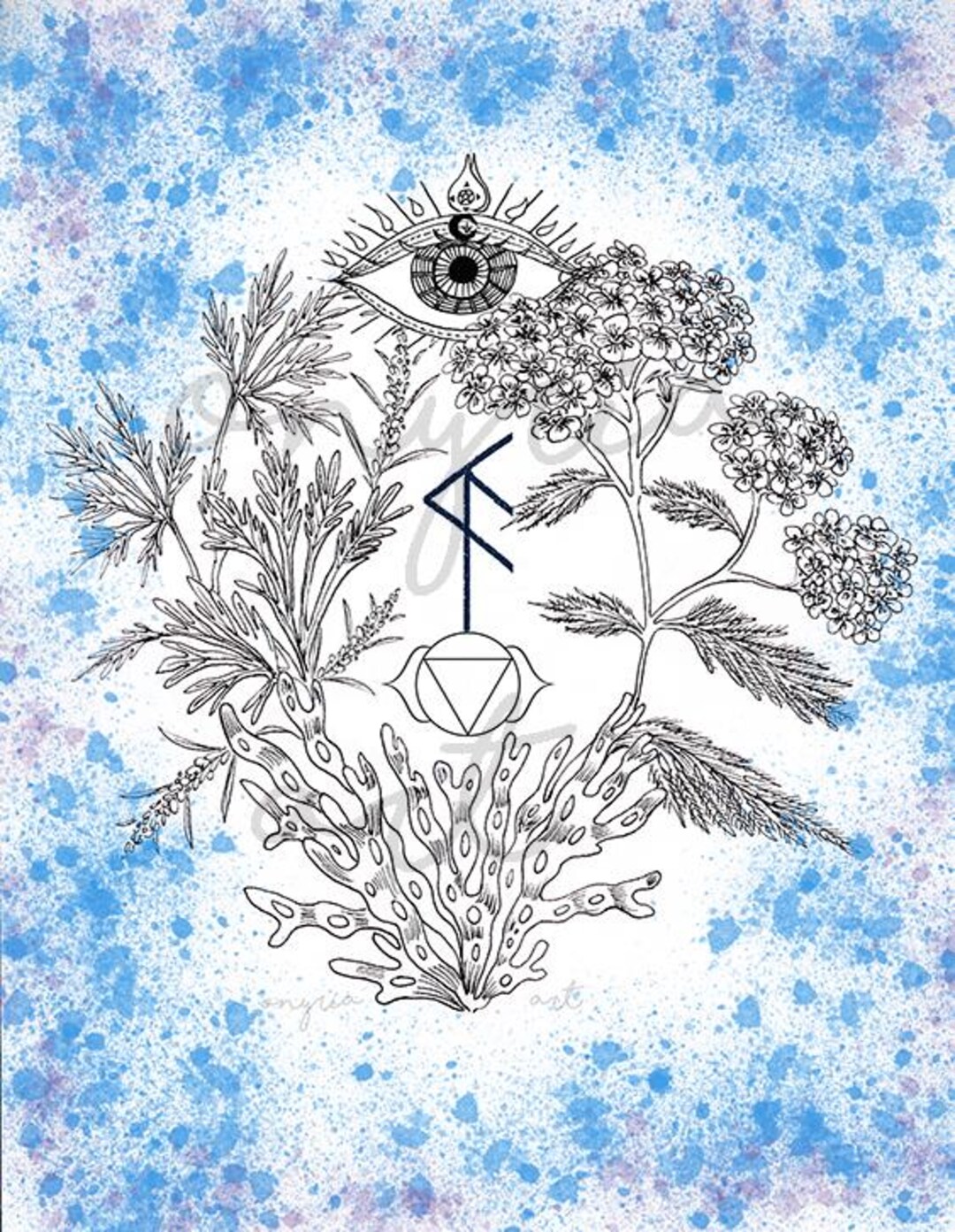 Digital File Binding Rune Sigil Awakening Third Eye, With Chosen Herbs ...