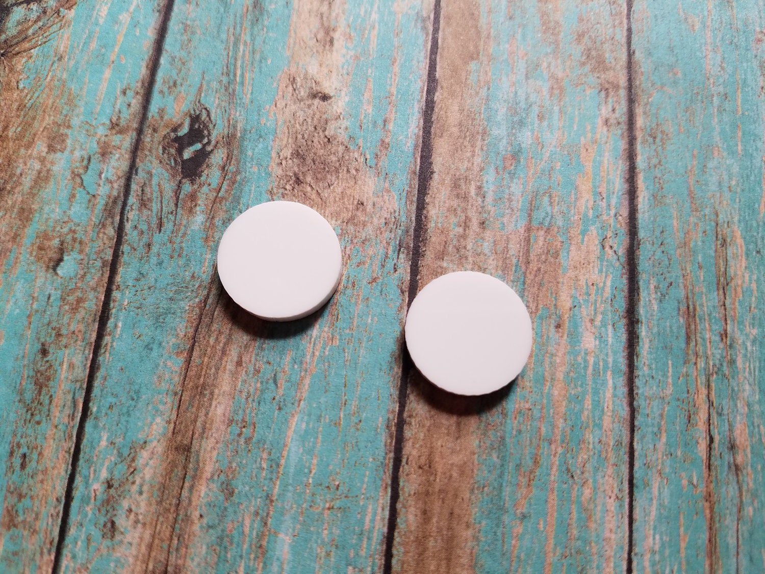 1/2 Acrylic White Earring Blanks Monogrammed Earrings Etsy