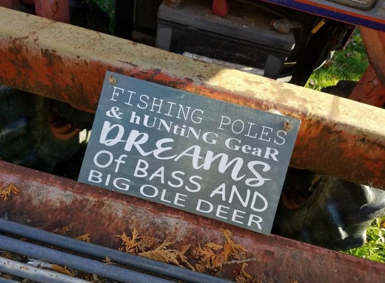 Baby shower gifts Little Boy Signs Nursery Signs Wooden Signs Hunt and Fish Signs