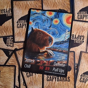Clash Of The Capybaras - cartão colecionável "Bary Night" tamanho XL