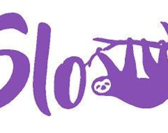 Sloth Life decal for car, truck, golf cart, cooler, cups, etc