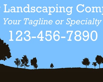 Landscaping service vehicle magnets Set of 2 Personalize with your company info