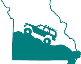 Jeep state decal Cherokee Wagoneer Chief Grand Cherokee Missouri other states available