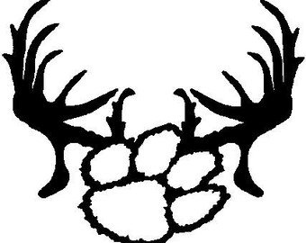 Clemson Paw Antler Decal