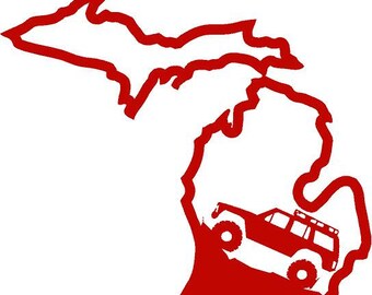 Jeep state decal Cherokee Wagoneer Chief Grand Cherokee Michigan other states available