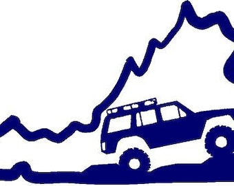 Jeep state decal Cherokee Wagoneer Chief Grand Cherokee Virginia other states available