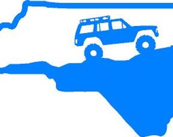Jeep state decal Cherokee Wagoneer Chief Grand Cherokee North Carolina other states available
