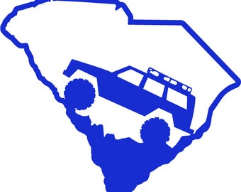 Jeep state decal Cherokee Wagoneer Chief Grand Cherokee SC other states available