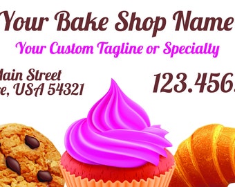 Bake Shop Bakery vehicle magnets Set of 2 Personalize with your company info