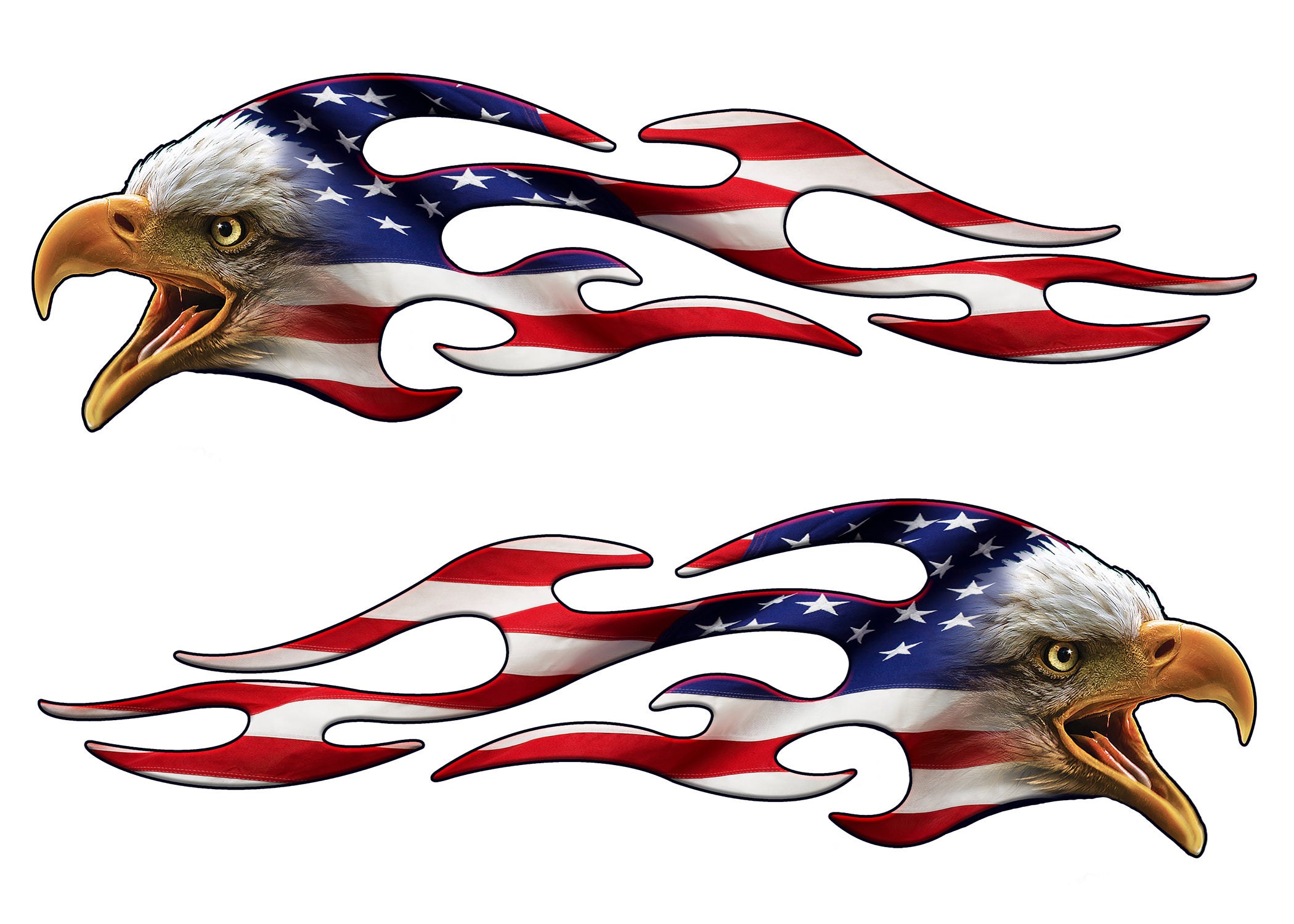 Eagle American Flag tribal graphics for car truck boat Etsy