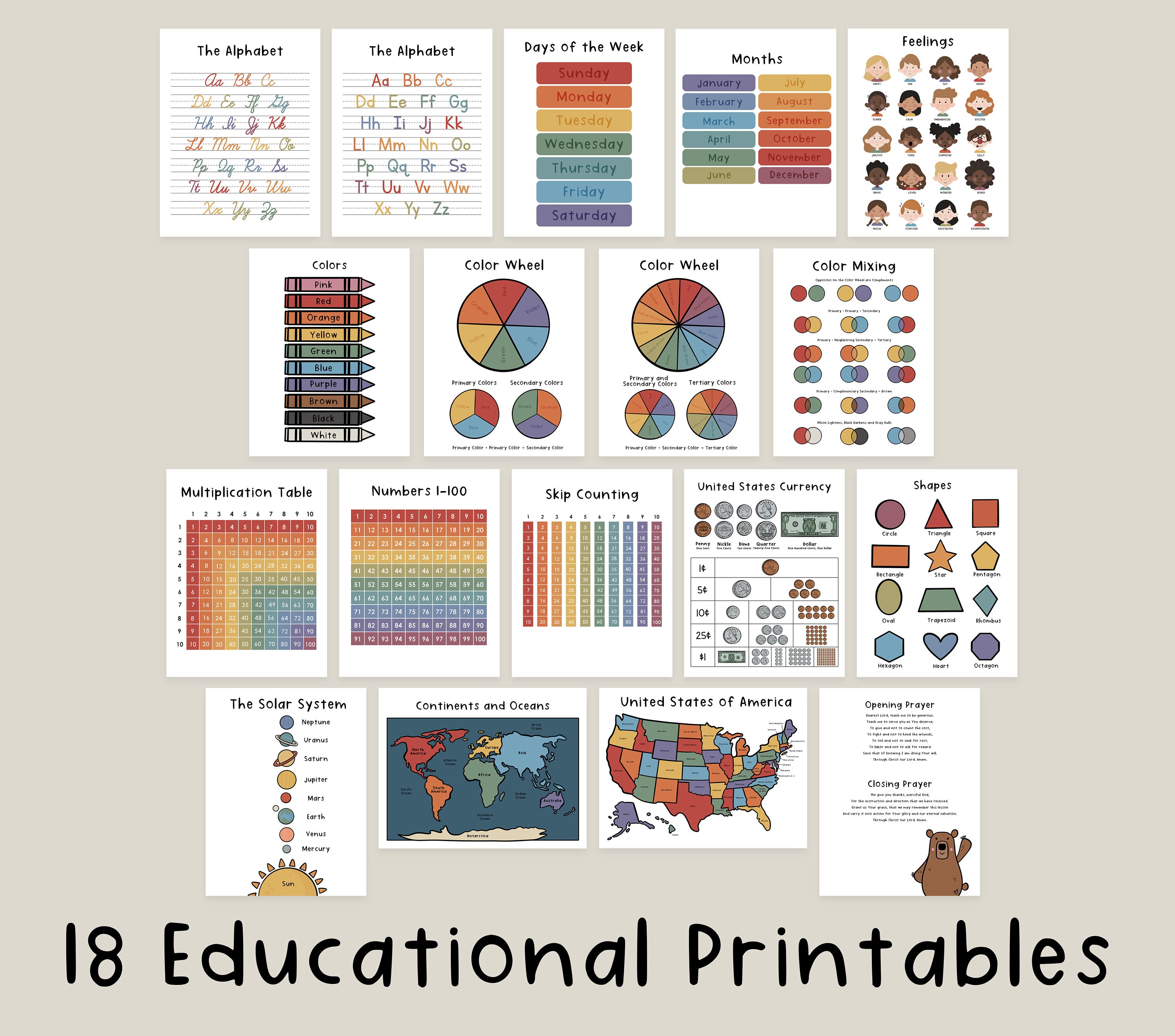 Morning Binder Educational Print &amp; Activity Set 36 Pages Digitial ...