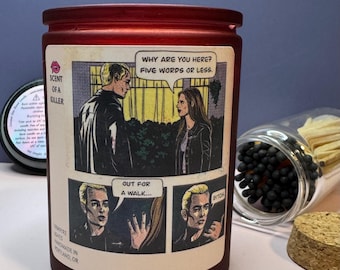 Out. For. A. Walk. [Bleep]. (BellerisAliveArt Collab Dragon’s Blood Incense Scented Parody Candle)