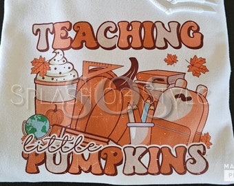 Teaching Little Pumpkins Sweater, Fall Teacher Sweater, Pumpkin Spice Sweater, Cute Fall Hoodie, Cute Teacher Sweater, Thanksgiving Sweater