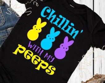 Chillin' with My Peeps Onesie, Snuggle Bunny Onesie, Easter Bunny Onesie, Happy Easter Bodysuit, Easter Baby Outfit, Baby's First Easter