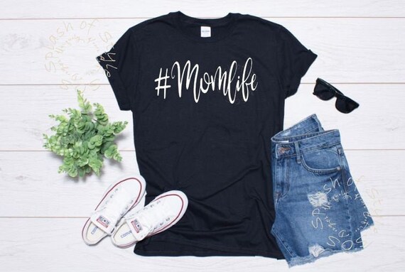 Mom Life Tshirt, Hashtag Momlife Shirt, Mothers Day Gift Idea, Shirts for Moms, Trendy Mom Tshirts, Funny Mom Tshirt, Pregnancy Reveal Shirt