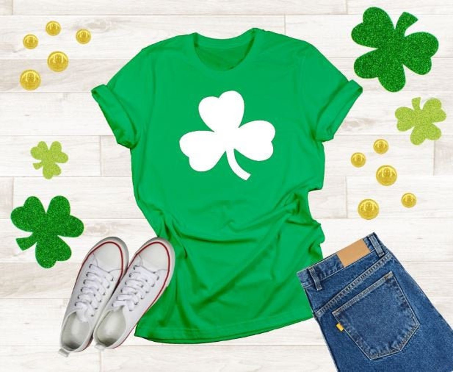 Lucky Shamrock Tshirt, Lucky Green Tshirt, St Patrick's Day Tshirt, St ...