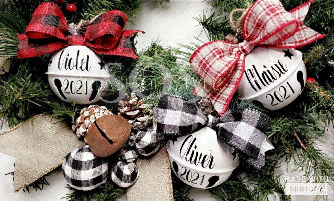 Christmas Bell Ornament, Personalized Bell Ornament, Jingle Bell ...