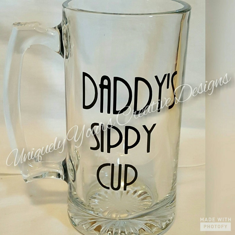 Download Daddy's Sippy Cup Dad Beer Mug Personalized Gift Glass | Etsy