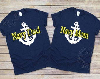 Proud Navy Parents Tshirt, Proud Navy Wife, Proud Navy Mom, Proud Navy Dad, Military Mom, Military Dad, Navy Parents, Navy Graduation, PIR