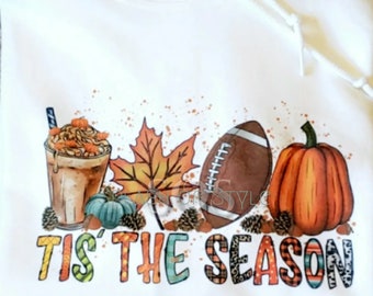 Tis the Season Sweater, Fall Pumpkin Spice Football Sweater, Pumpkin Spice Season Hoodie, Cute Fall Hoodie, Thanksgiving Season Sweater