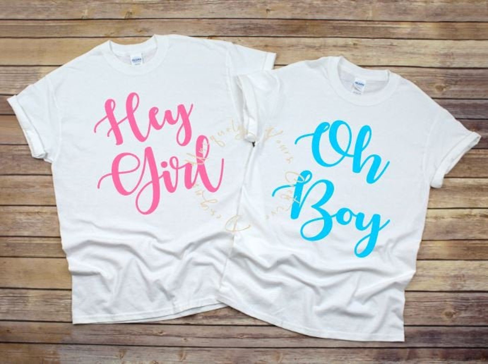 Gender Reveal Tshirt Oh Boy Hey Girl Tshirt Gender Reveal Etsy