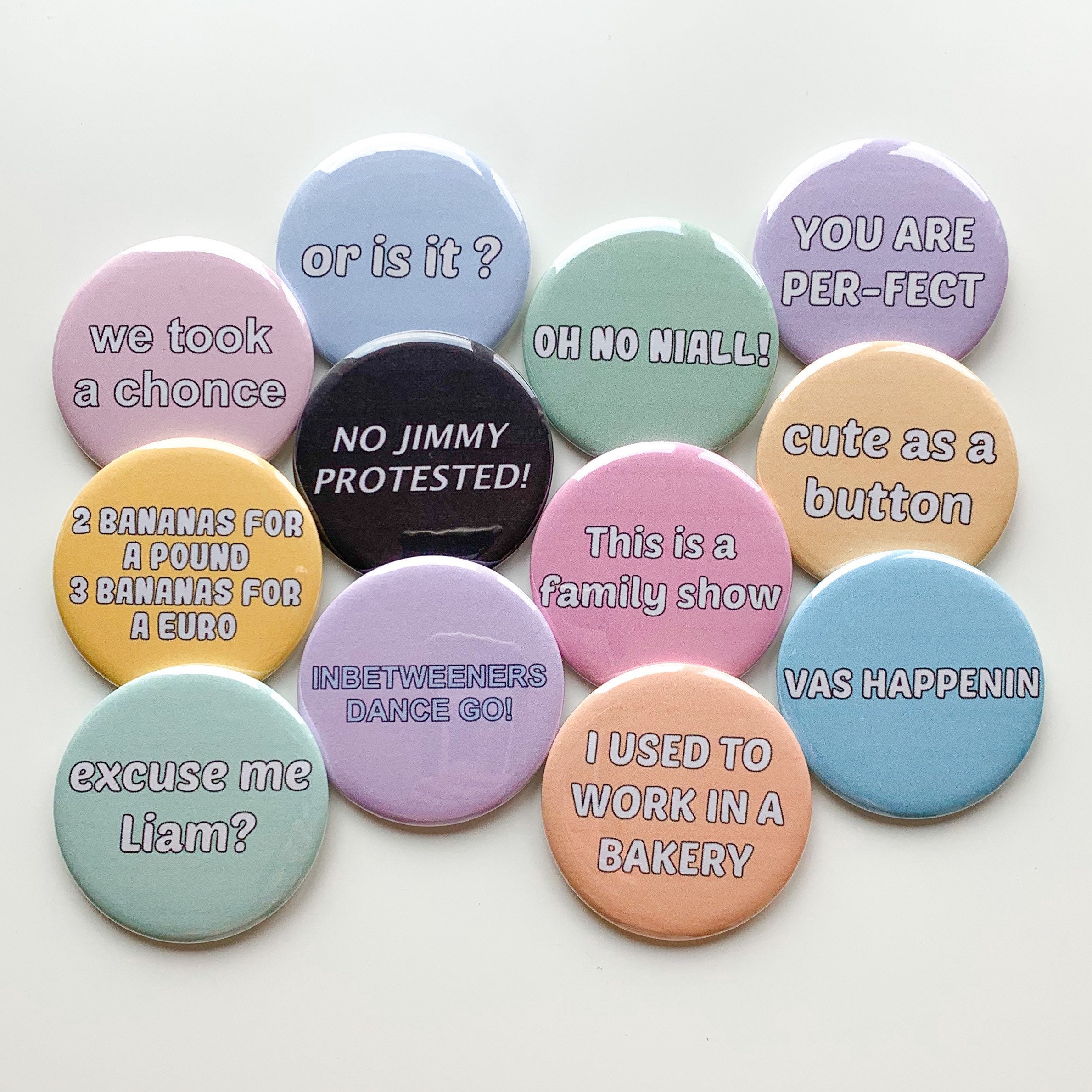 One Direction Buttons