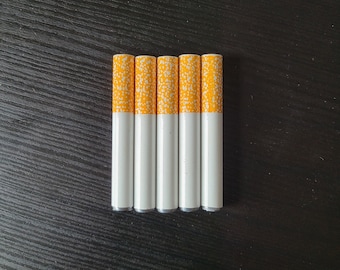 Metal One Hitter 2" Cigarette Shorts | 5-Pack | Small Aluminum Bats for 3" Dugout Boxes | 55mm 2.2in USA