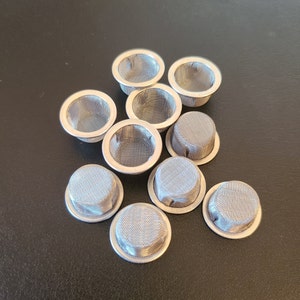 100-Pack Metal Pipe Replacement Screens For Quartz Crystal Gemstone Pipes 12mm 1/2&quot; Dome Rim Cup Mesh Filters USA
