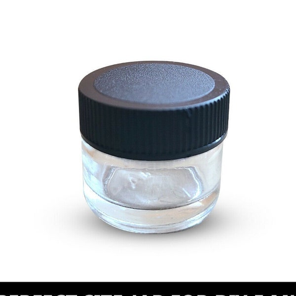 5mL Glass Jars With Lids | Clear Glass Storage Jars | DIY, Makeup, Oils, Lip Balm, Perfume, Paints, Concentrates |  Small 1" Tall Containers