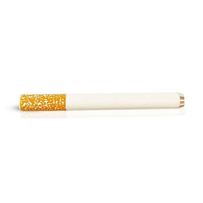 10-Pack Metal One Hitter Dugout Pipes with Steel Bowl Poker and Cleaning Brush | Real-Feel Cigarette Design Smoking Bats for 4 Inch Dug Out image 6
