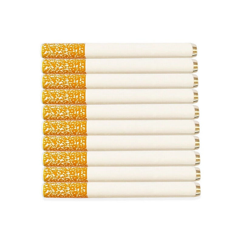 10-Pack Metal One Hitter Dugout Pipes with Steel Bowl Poker and Cleaning Brush | Real-Feel Cigarette Design Smoking Bats for 4 Inch Dug Out image 4