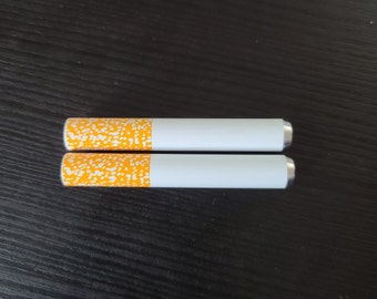 2-Pack Metal One Hitter 2.2 Inch Shorty Pipes Cigarette Style For 3 Inch Dugout Box USA