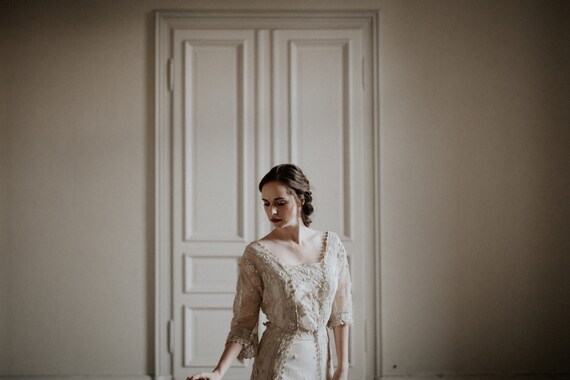 Antique Edwardian Tea Dress Wedding Dress Oriental