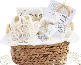Baby Gift Basket, Organic Baby Gift Basket, Unique Baby Gifts, Newborn Baby Gifts, Gender Neutral Baby Gift, Baby Gifts, Otter Baby Gift