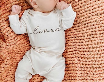 Organic Baby Clothes, Gender Neutral Baby Romper, Organic Baby Romper, Hospital Baby Clothes, Coming Home Baby Clothes, Newborn Baby Clothes