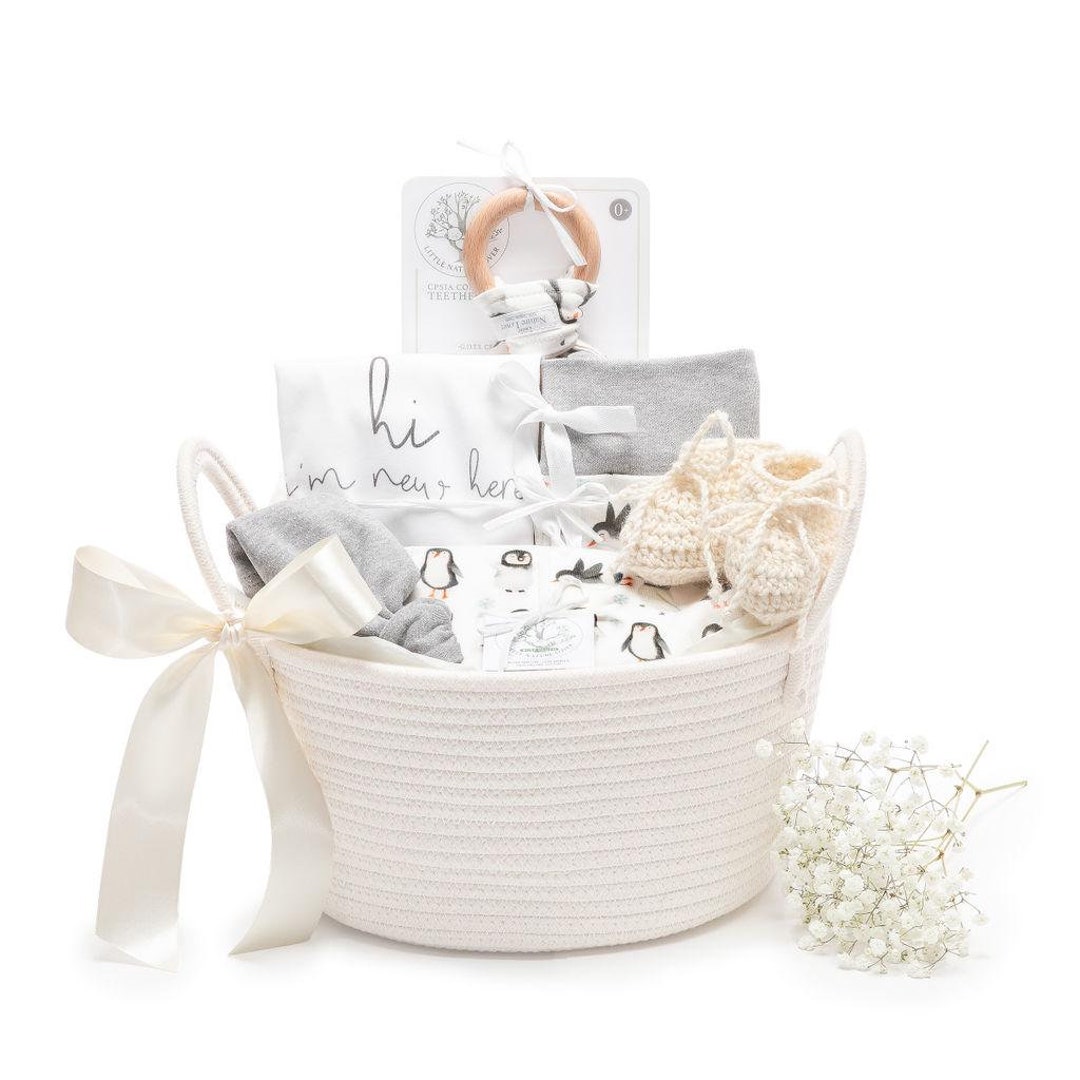 Baby Gift Basket, Organic Baby Gift Basket, Gender Neutral Baby Gift ...