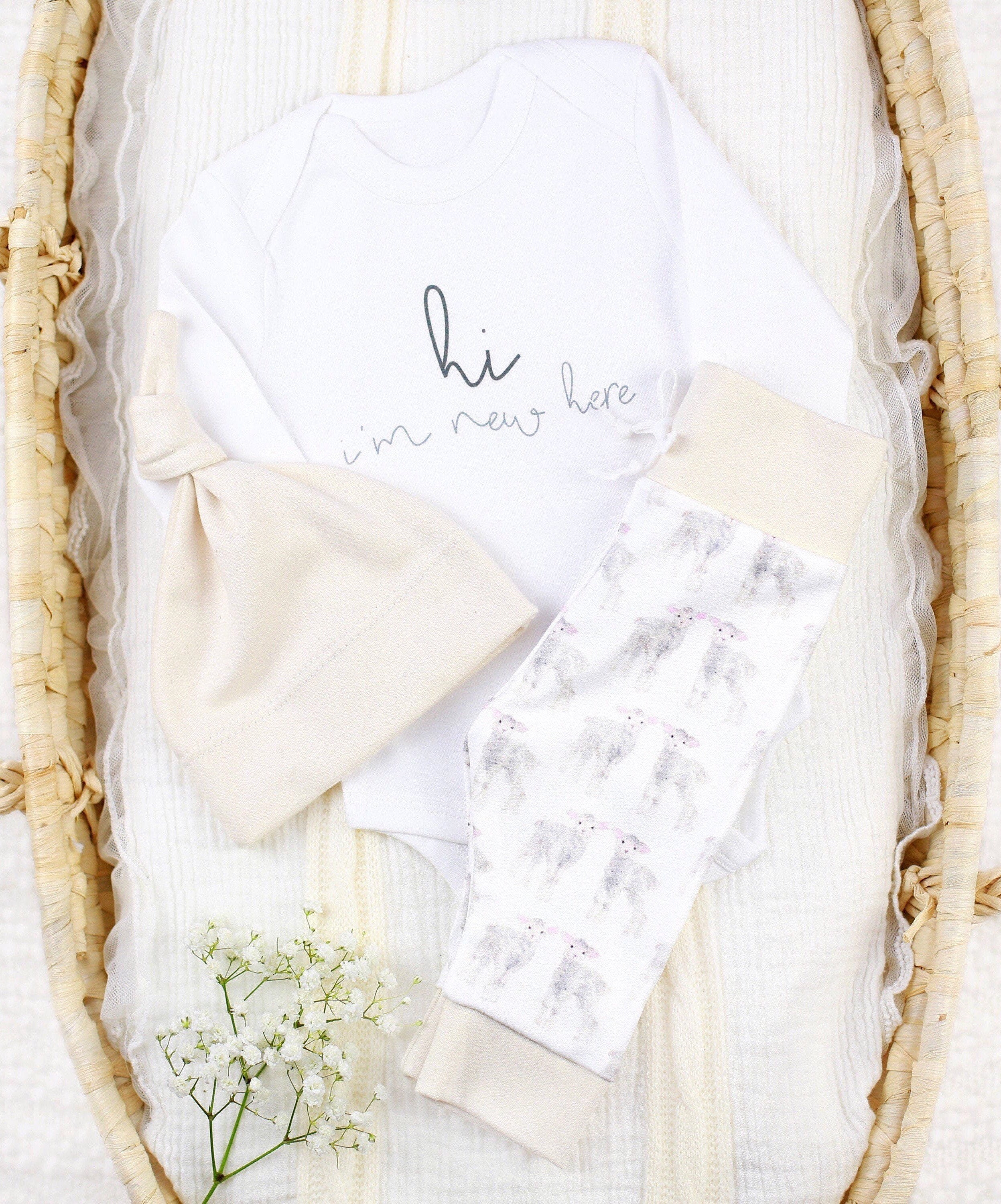 Organic Baby Clothes Lamb Baby Clothes Lamb Baby Leggings Etsy